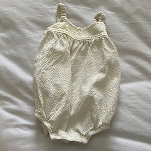Cream Baby One-Piece Romper